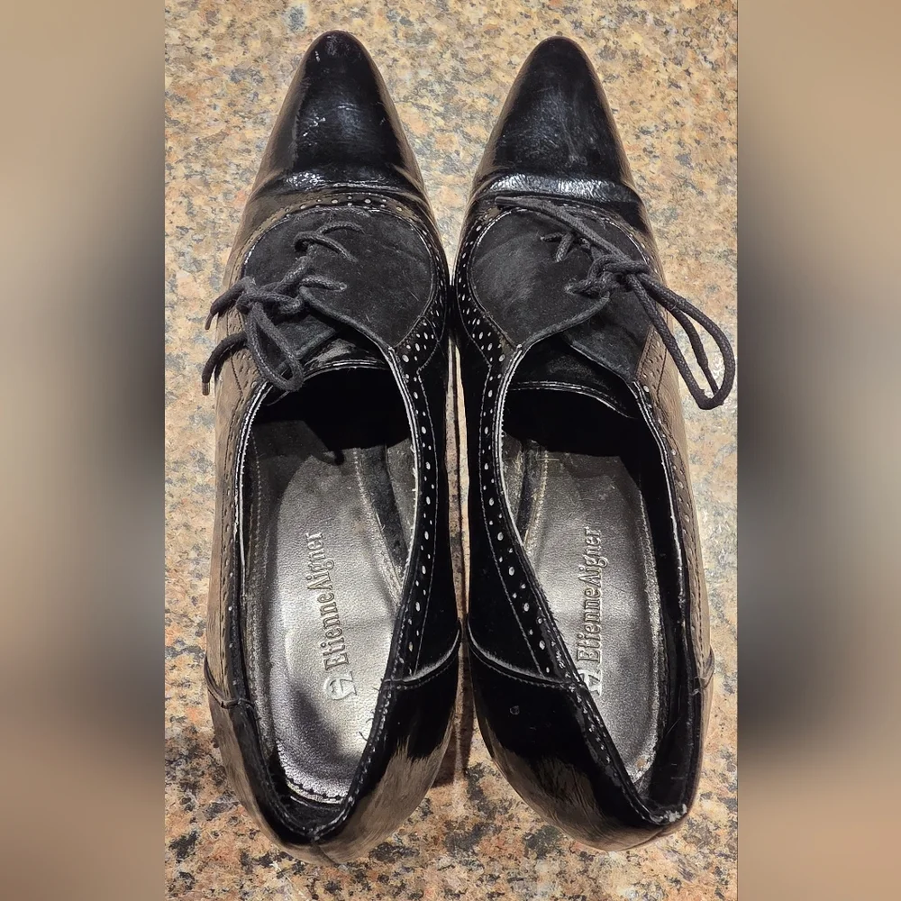 Etienne Aigner Black Heeled Shoes - Picture 12 of 12